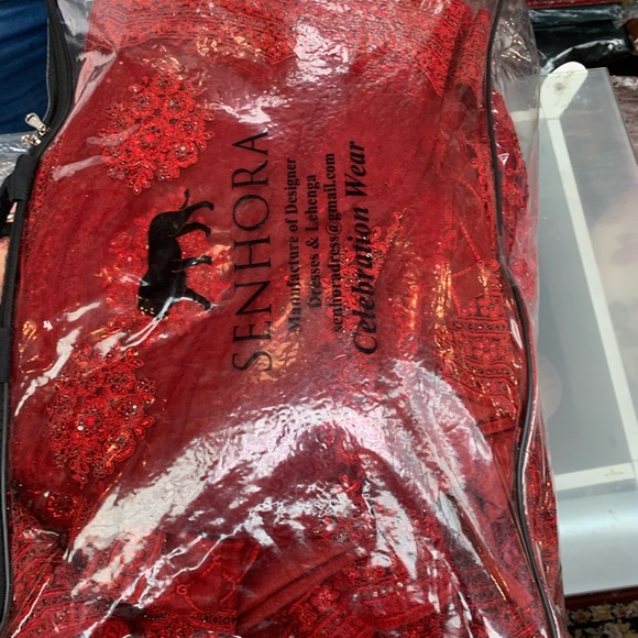 Red Lehenga / Lengha - Picture 6 of 13